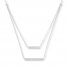 Layered Diamond Bar Necklace 1/5 carat tw Sterling Silver