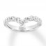 Leo Diamond Wedding Band 1 ct tw Round-cut 14K White Gold