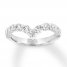 Leo Diamond Wedding Band 1 ct tw Round-cut 14K White Gold