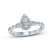 Monique Lhuillier Bliss Diamond Engagement Ring 7/8 ct tw Pear & Round-cut 18K White Gold