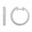 Diamond Hoop Earrings 1/2 ct tw Round-cut 10K White Gold