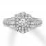 Diamond Engagement Ring 1-1/8 ct tw Round-cut 14K White Gold