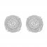 Diamond Earrings 1/2 ct tw Round-cut Sterling Silver