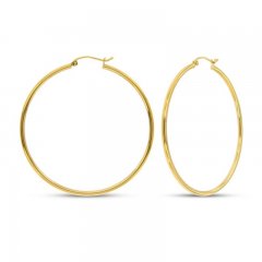 Hoop Earrings 14K Yellow Gold 50mm