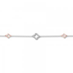 Diamond Bracelet 1/20 ct tw Round-cut 10K Two-Tone Gold