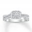 Diamond Engagement Ring 1/2 ct tw Round-cut 10K White Gold