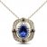 Le Vian Creme Brulee Tanzanite Necklace 3/8 ct tw Diamonds 14K Vanilla Gold 20"