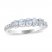 Diamond Anniversary Ring 7/8 ct tw Oval/Round 14K White Gold