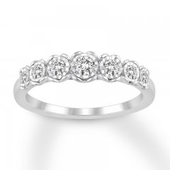 Diamond Anniversary Band 1/3 ct tw Round-cut 10K White Gold