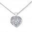 Heart Locket Necklace Sterling Silver