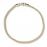 Franco Chain Bracelet 14K Yellow Gold 8" Length