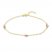 Heart Anklet Two-Tone Gold 9"