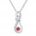 Lab-Created Ruby Necklace Diamond Accents Sterling Silver