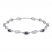 Sapphire & Diamond Accent Bracelet Sterling Silver 7.25"