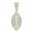 Men's Diamond Football Pendant 1/4 ct tw Round-cut 10K Yellow Gold