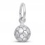 Soccer Ball Charm Sterling Silver