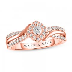 Adrianna Papell Diamond Engagement Ring 1/4 ct tw 14K Rose Gold