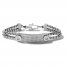 Bulova Double-Chain ID Bracelet Stainless Steel 8.5"