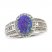 Lavender Lab-Created Opal & White Lab-Created Sapphire Ring Sterling Silver