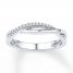 Midi Ring 1/20 ct tw Diamonds Sterling Silver