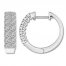 Diamond Hoop Earrings 1/2 ct tw Round-cut 10K White Gold