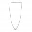 Diamond Riviera Necklace 3 ct tw Round-Cut 10K White Gold 17"