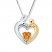 Mother/Child Necklace Citrine Sterling Silver/10K Gold