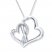 Heart Necklace Diamond Accents Sterling Silver