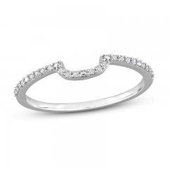 Diamond Wedding Band 1/10 ct tw Round-cut 14K White Gold