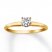 Diamond Solitaire Ring 1/4 Carat Round-cut 14K Yellow Gold