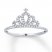 Crown Ring 1/8 ct tw Diamonds 10K White Gold