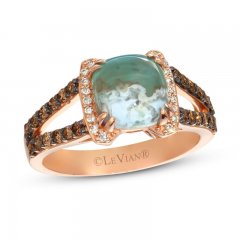 Le Vian Aquaprase Ring 1/2 ct tw Diamonds 14K Strawberry Gold