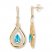 Blue Topaz Earrings 1/3 ct tw Diamonds 10K Yellow Gold