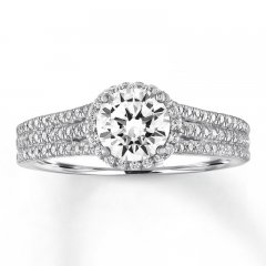 Diamond Engagement Ring 1-1/4 ct tw Round-cut 14K White Gold