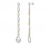 Diamond Drop Earrings 1/2 ct tw Sterling Silver/10K Yellow Gold