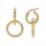 Double Circle Hoop Earrings 10K Yellow Gold