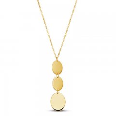 Graduated Oval Necklace 10K Yellow Gold 18"