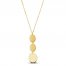 Graduated Oval Necklace 10K Yellow Gold 18"