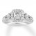 Leo Diamond Engagement Ring 1-1/8 ct tw 14K White Gold