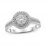 Diamond Engagement Ring 3/4 ct tw Round-cut 14K White Gold