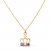 Children's Cubic Zirconia Crown Necklace 14K Yellow Gold 15"