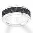 8mm Wedding Band White Tungsten Carbide