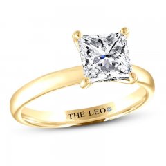 THE LEO Artisan Diamond Solitaire Engagement Ring 2 ct tw Princess-cut 14K Yellow Gold