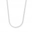 Wheat Chain Necklace 14K White Gold 20" Length