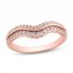 Diamond Contour Ring 1/3 ct tw Round-cut 14K Rose Gold