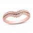 Diamond Contour Ring 1/3 ct tw Round-cut 14K Rose Gold