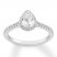 Pear-Shaped Diamond Engagement Ring 7/8 ct tw 14K White Gold