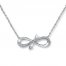 Infinity Arrow Necklace 1/20 ct tw Diamonds Sterling Silver