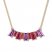 Amethyst, Garnet, & Pink Tourmaline Necklace 10K Yellow Gold