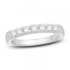 Diamond Anniversary Ring 1/2 ct tw Round-cut 18K White Gold